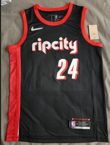 NBA 24 Eubanks Blazers 21-22 city 75th Anniversary Maillot